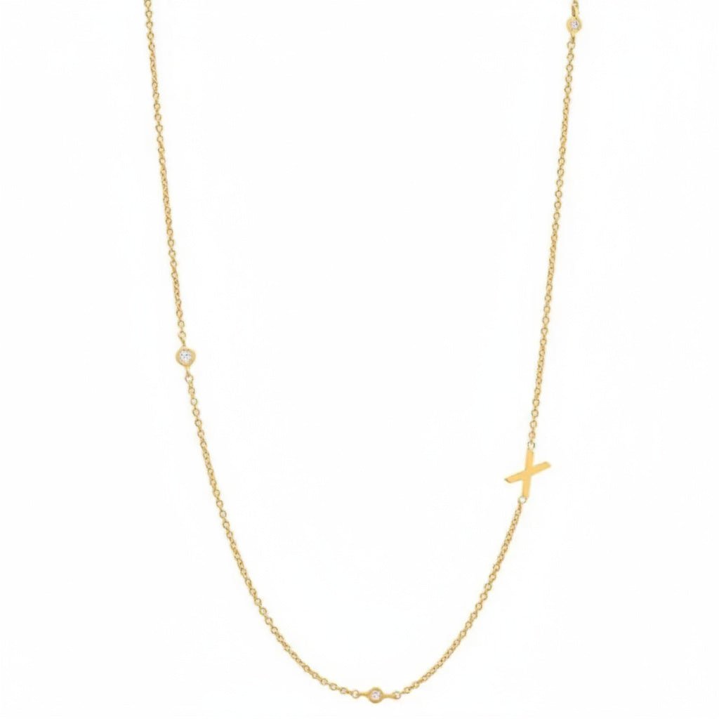 Dainty Initial Necklace - Luisa Luxe gold jewellery