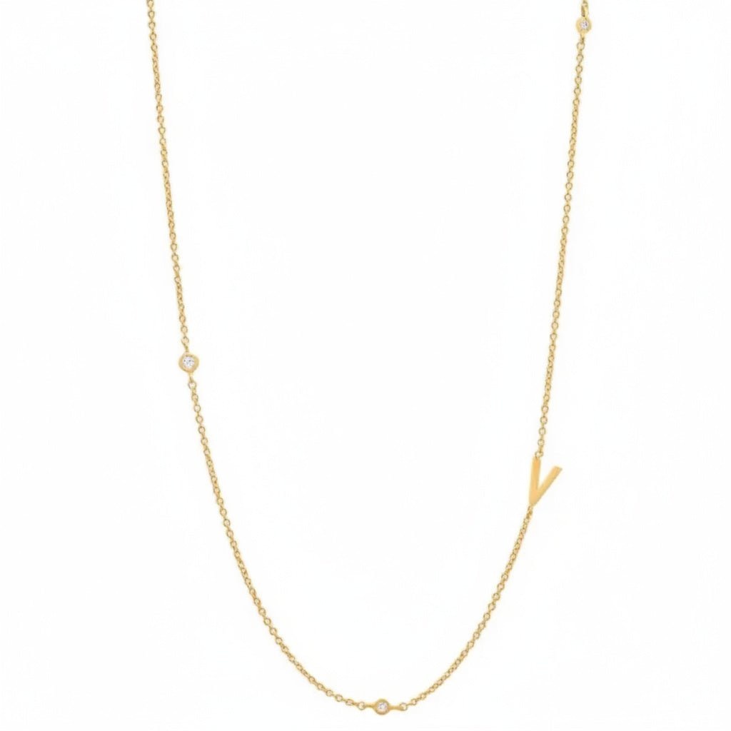 Dainty Initial Necklace - Luisa Luxe gold jewellery