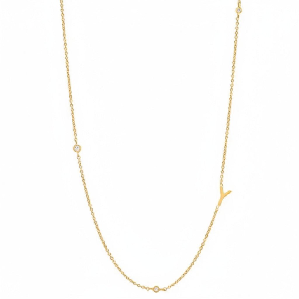 Dainty Initial Necklace - Luisa Luxe gold jewellery