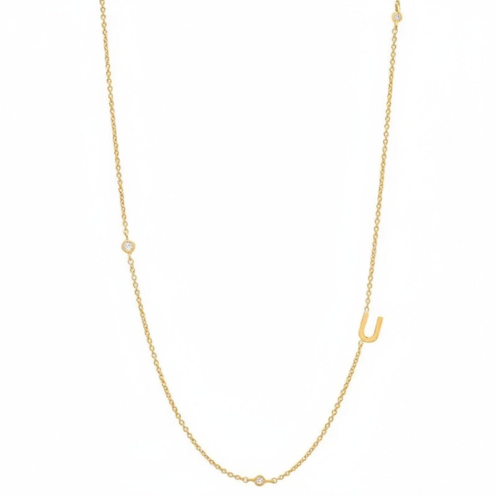 Dainty Initial Necklace - Luisa Luxe gold jewellery
