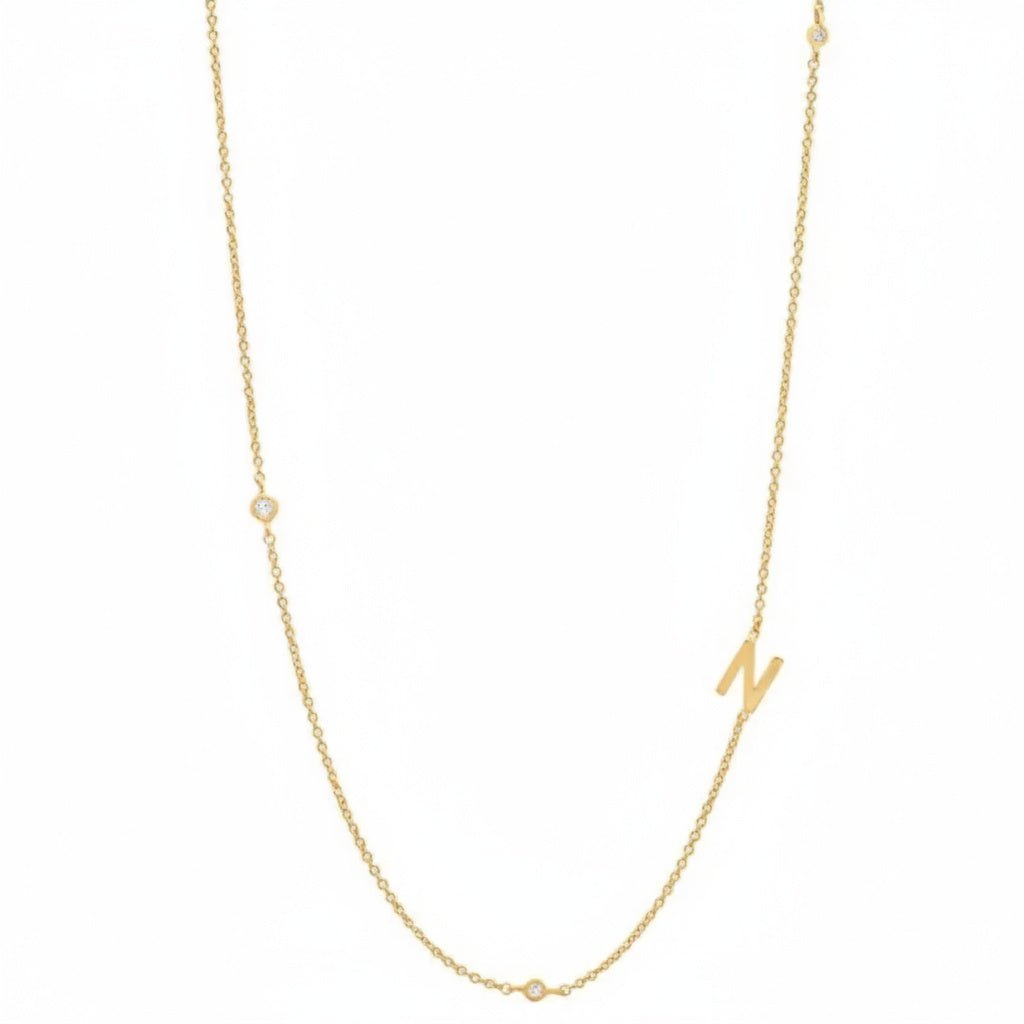 Dainty Initial Necklace - Luisa Luxe gold jewellery