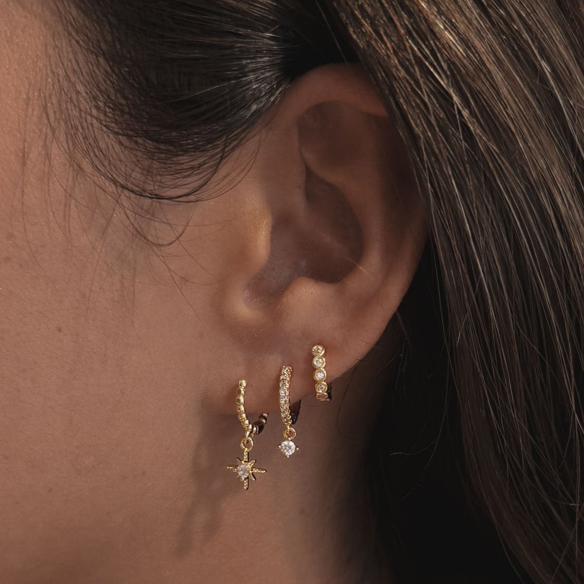 Alita, Leni & Marla Earring Stack - Luisa Luxe gold jewellery