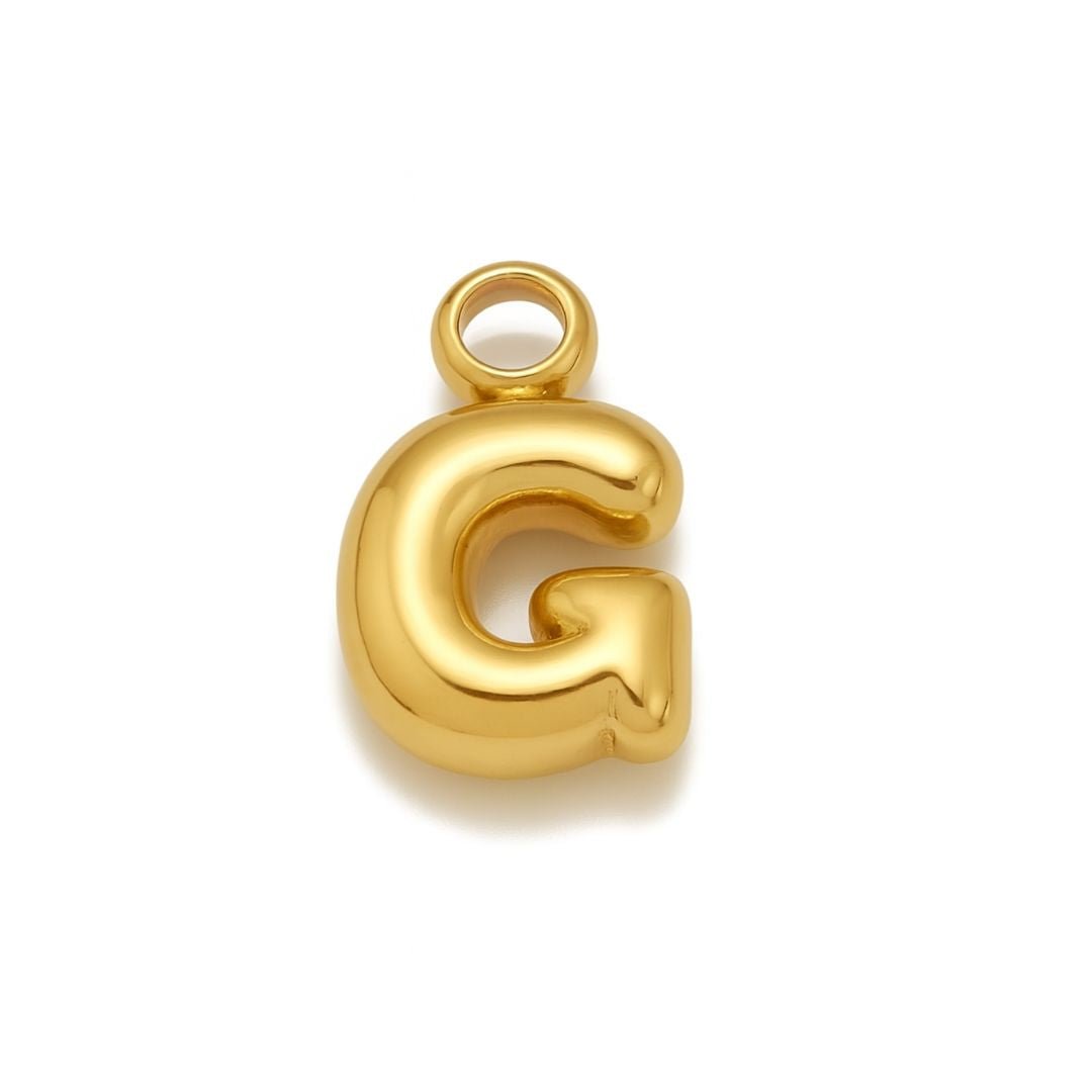 Bubble Letter Charm - Luisa Luxe gold jewellery