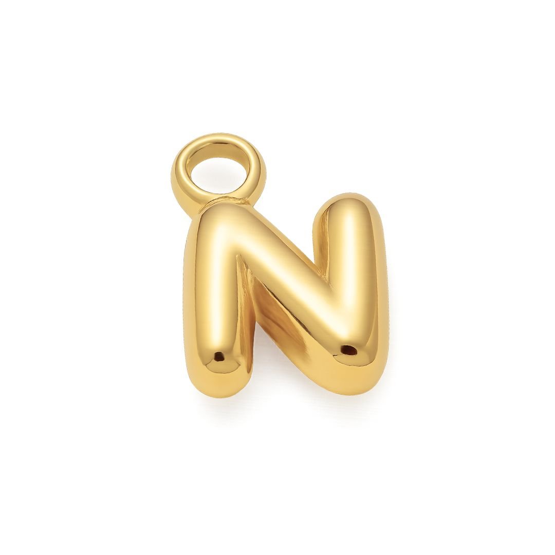 Bubble Letter Charm - Luisa Luxe gold jewellery
