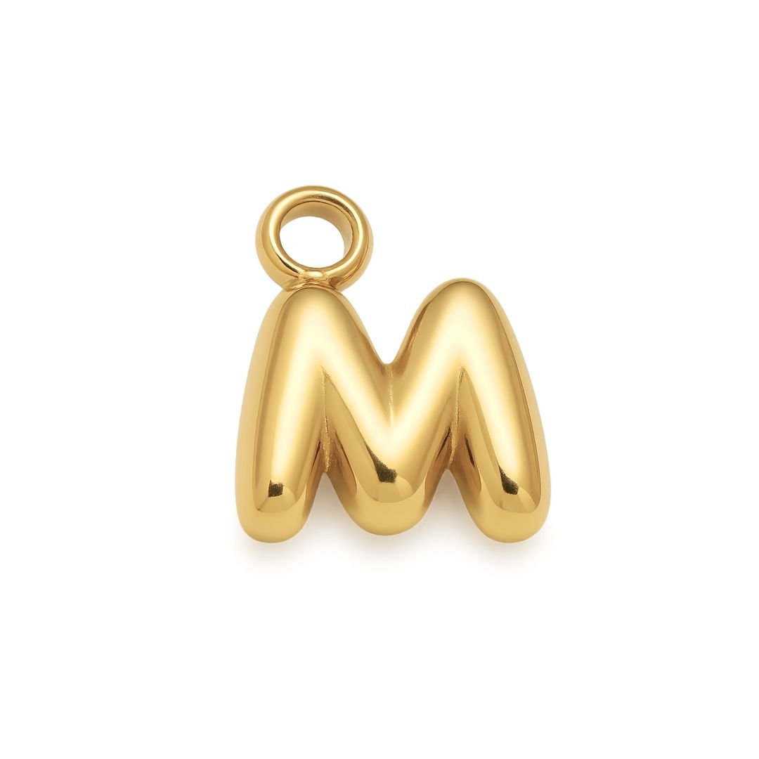Bubble Letter Charm - Luisa Luxe gold jewellery