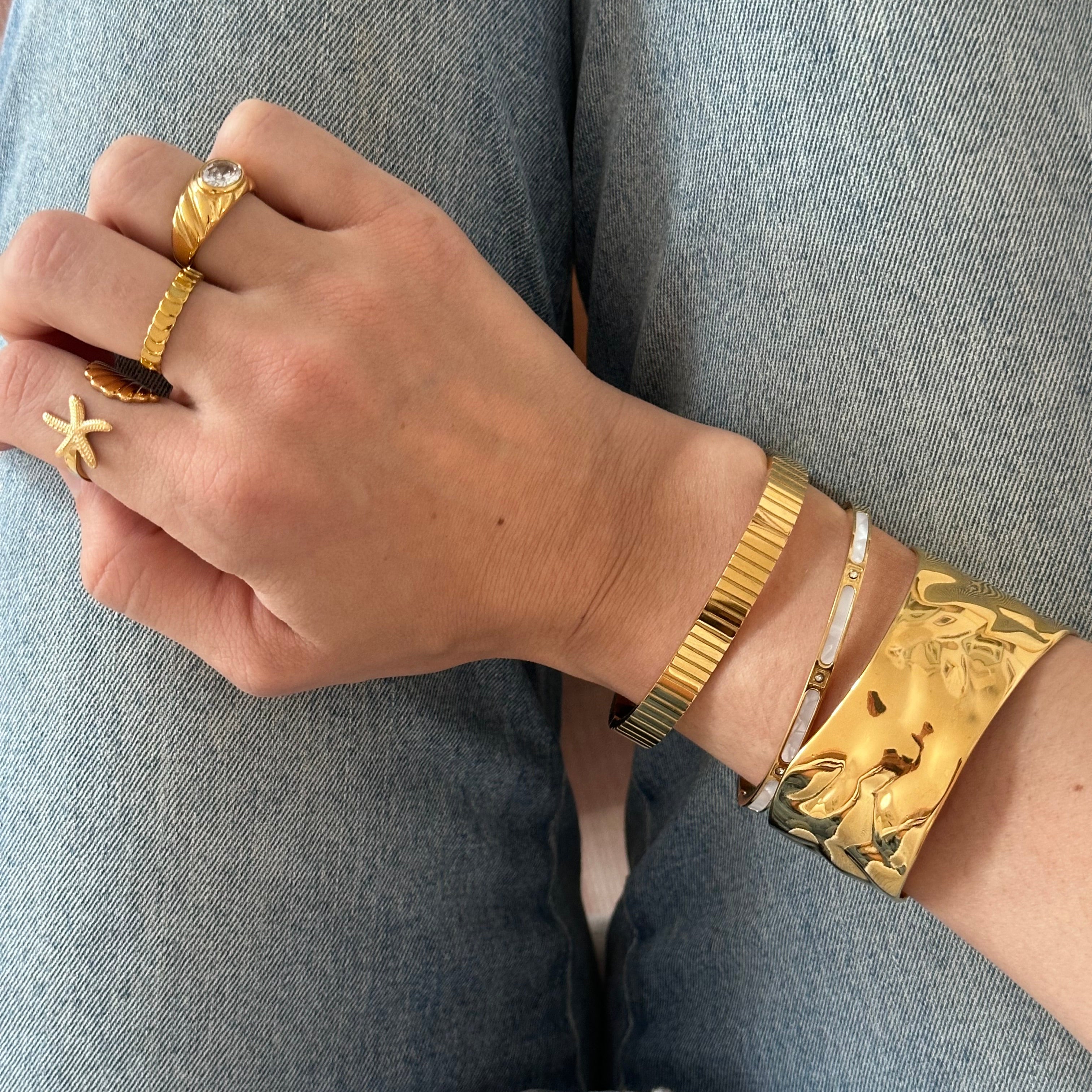 Cobalt Cuff - Luisa Luxe gold jewellery