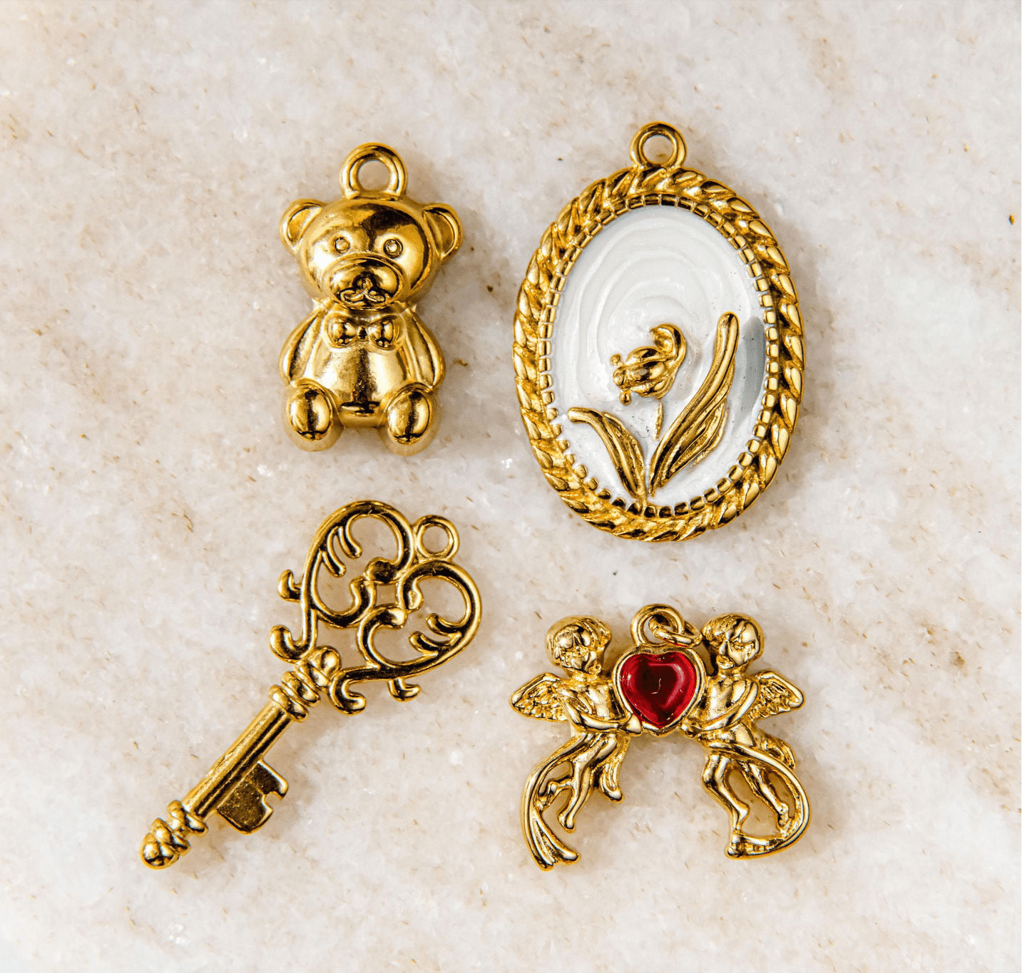 Cupid Twins Charm - Luisa Luxe gold jewellery