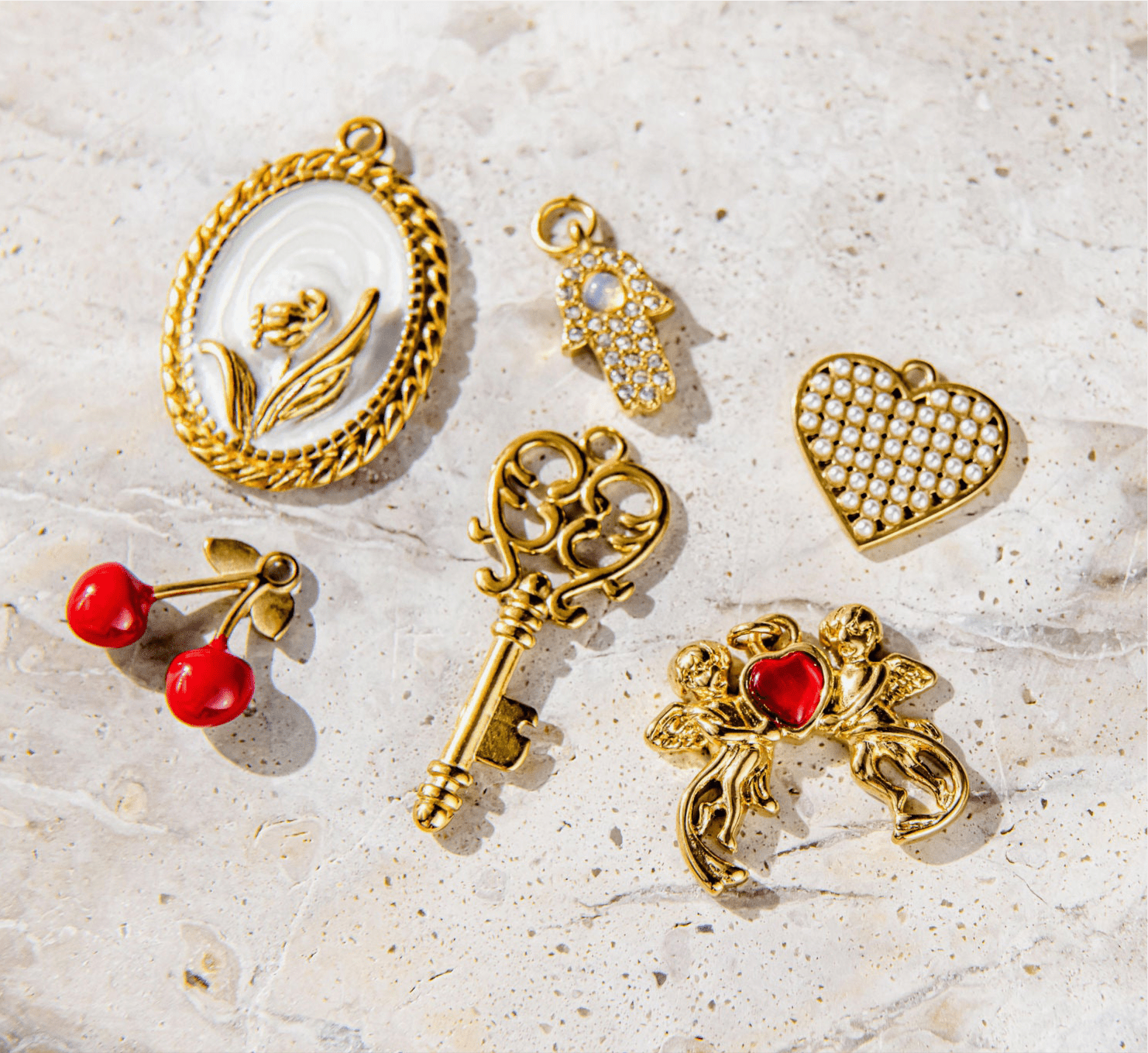 Cupid Twins Charm - Luisa Luxe gold jewellery