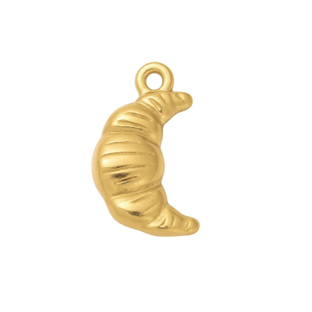 Dainty Crossaint Charm - Luisa Luxe gold jewellery