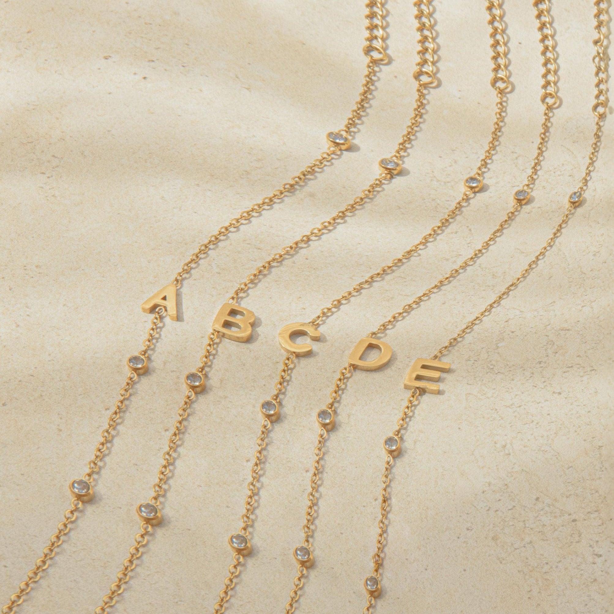 Dainty Initial Bracelet - Luisa Luxe gold jewellery