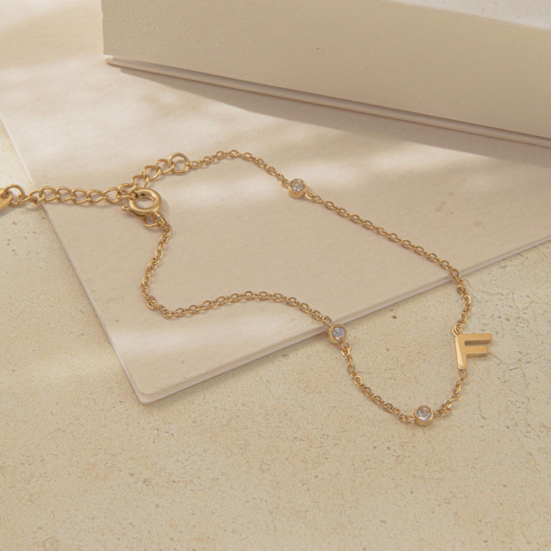 Dainty Initial Bracelet - Luisa Luxe gold jewellery
