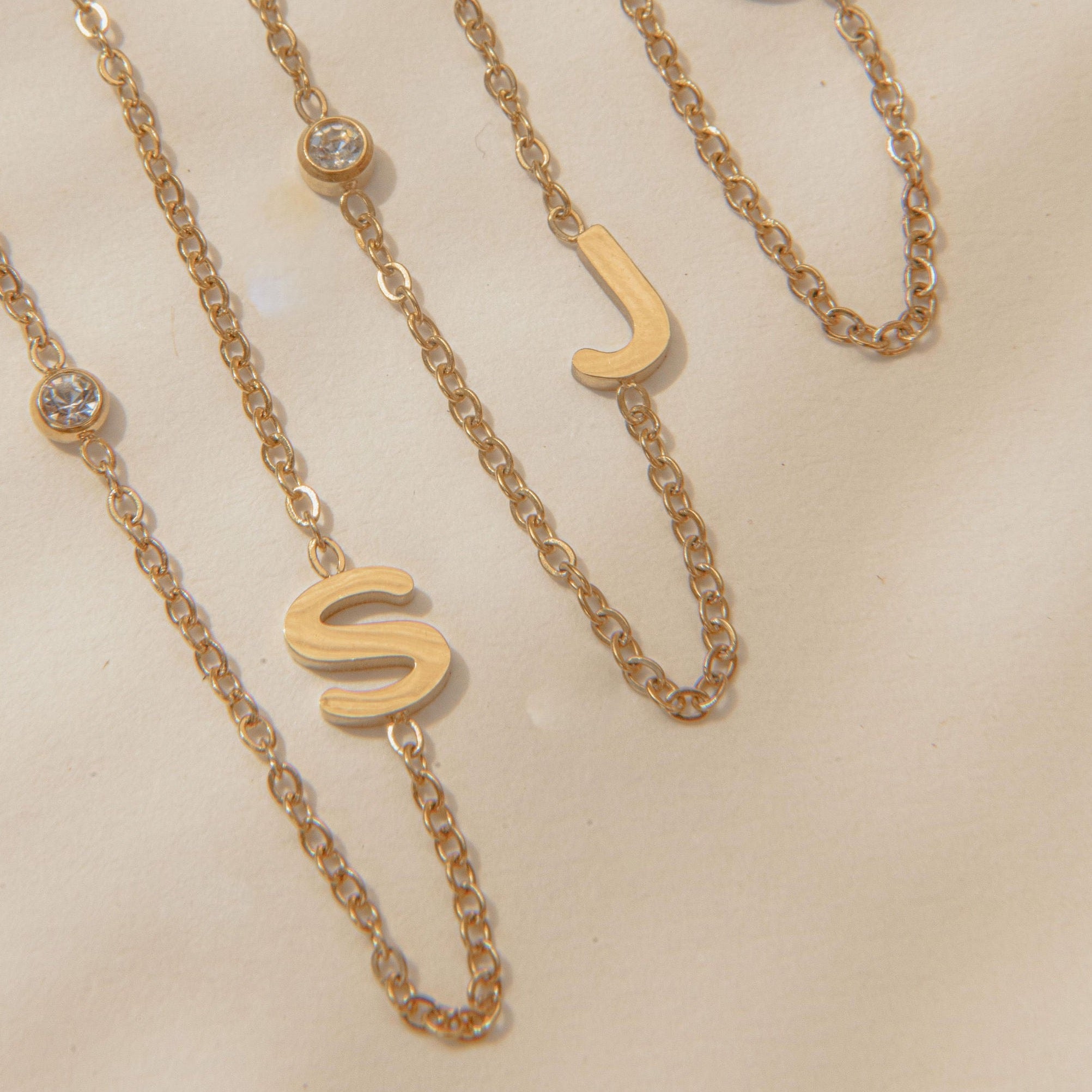 Dainty Initial Bracelet - Luisa Luxe gold jewellery