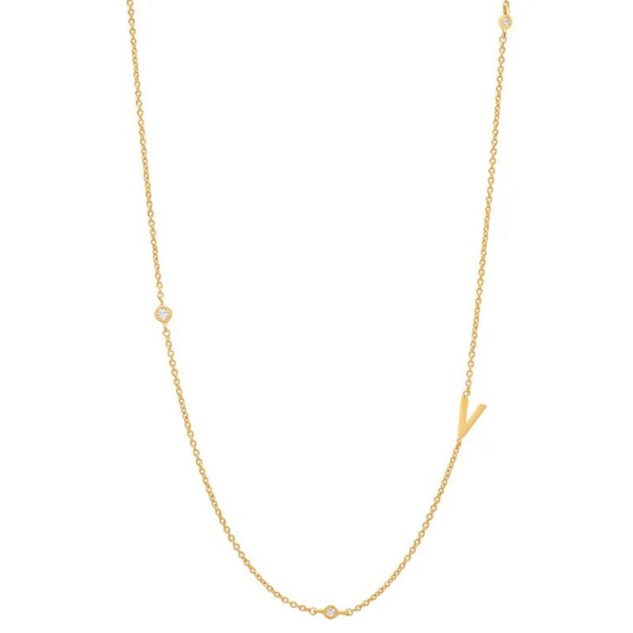 Dainty Initial Necklace - Luisa Luxe gold jewellery