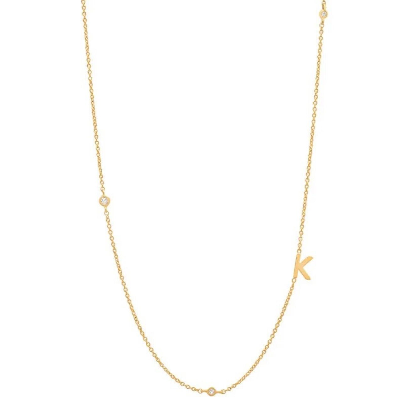 Dainty Initial Necklace - Luisa Luxe gold jewellery