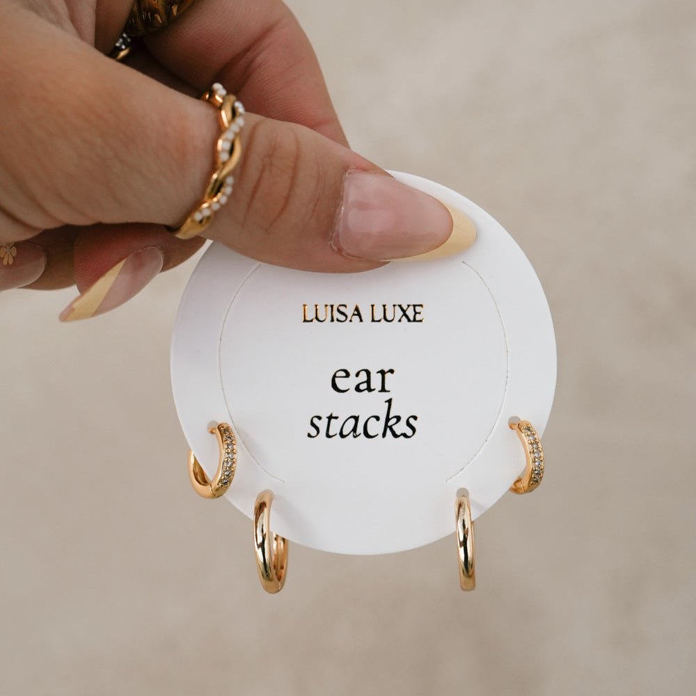 Dolly & Chey Earring Stack - Luisa Luxe gold jewellery