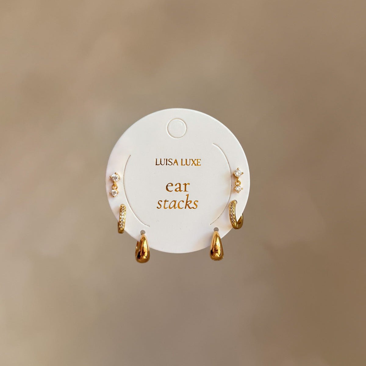 Hallie, Chey & Abby Earring Stack - Luisa Luxe gold jewellery