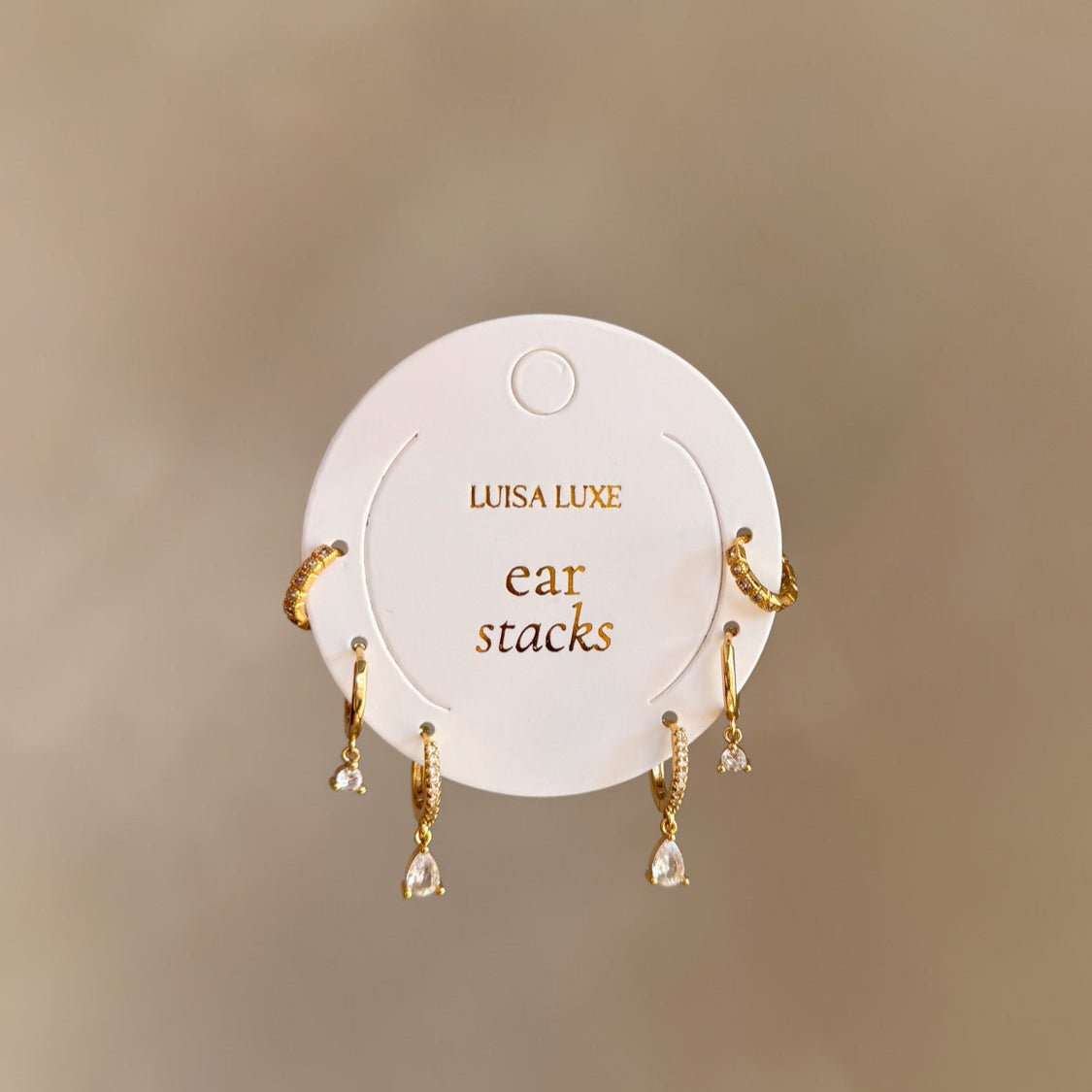 Harli, Aria & Aura Earring Stack - Luisa Luxe gold jewellery