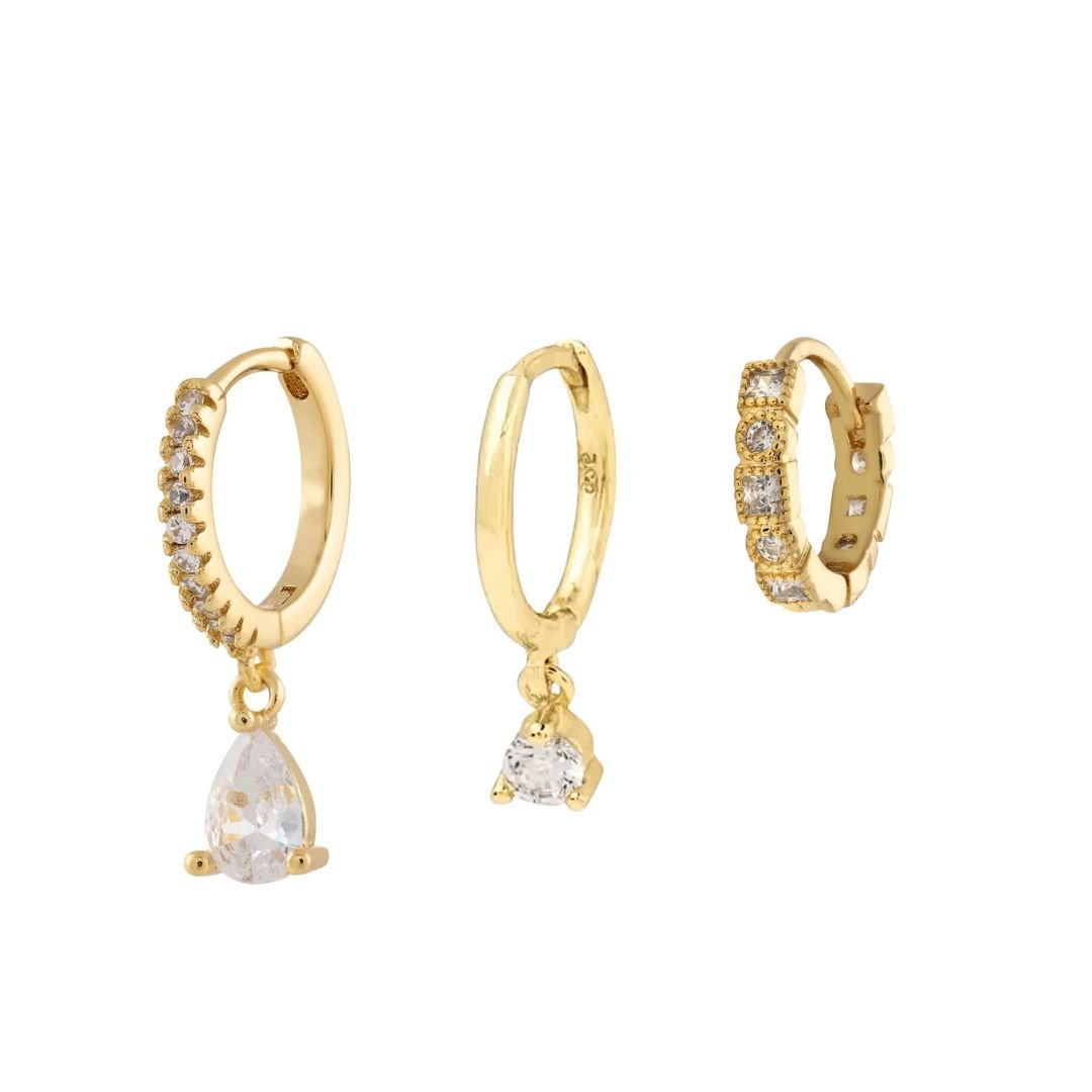 Harli, Aria & Aura Earring Stack - Luisa Luxe gold jewellery