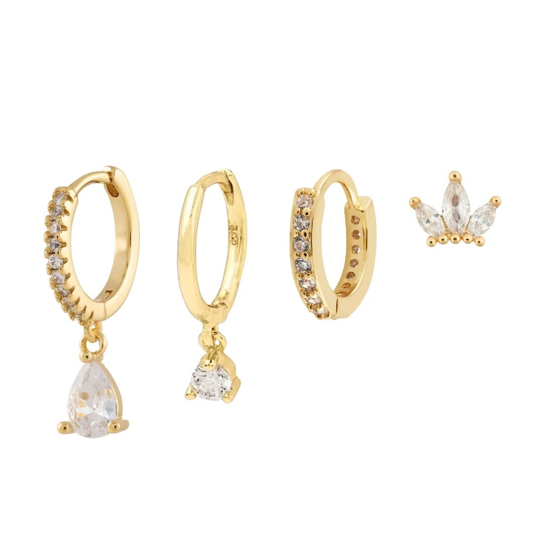 Harli, Aria, Chey & Gal Earring Stack - Luisa Luxe gold jewellery