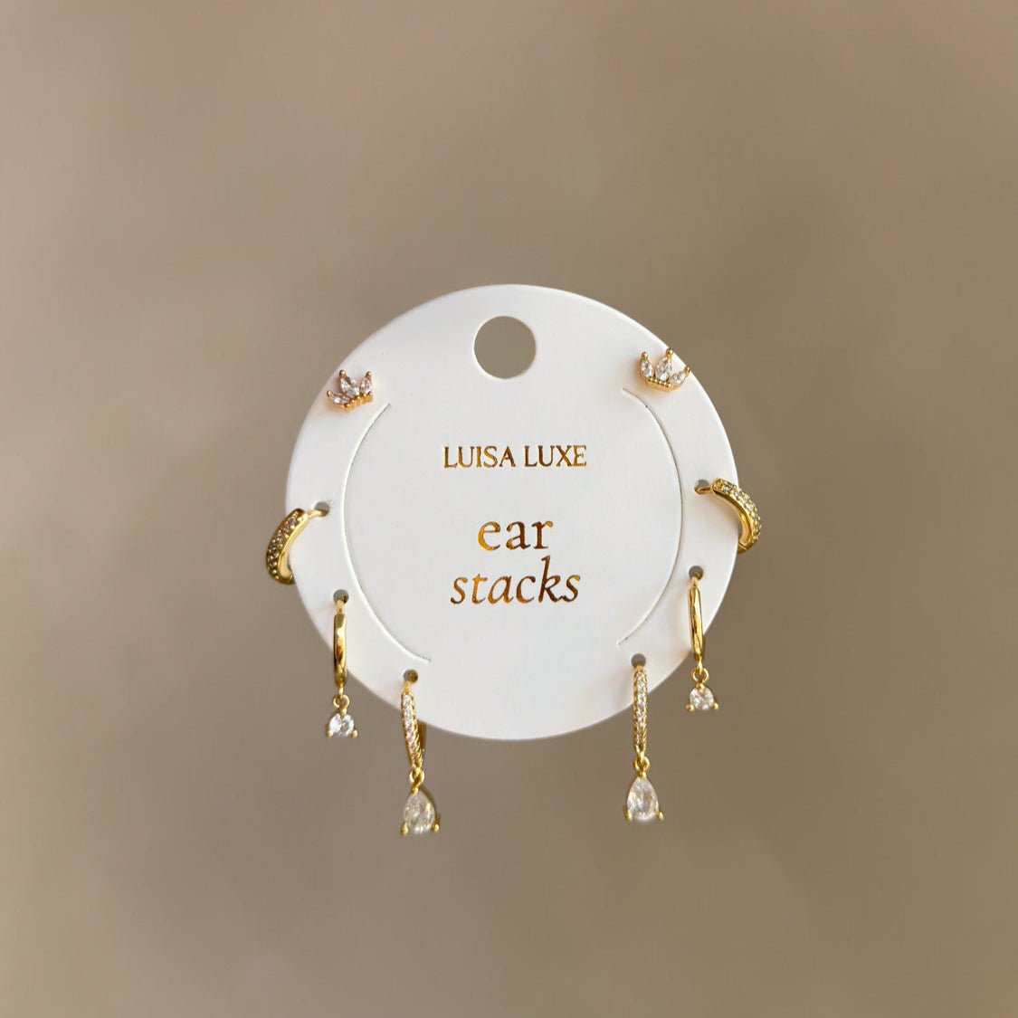 Harli, Aria, Chey & Gal Earring Stack - Luisa Luxe gold jewellery