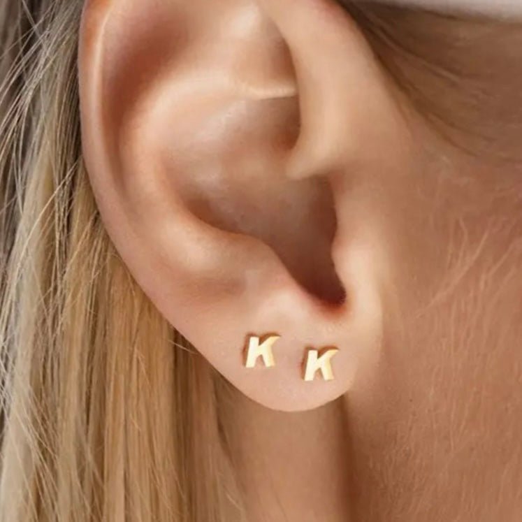 Initial Earrings - Luisa Luxe gold jewellery