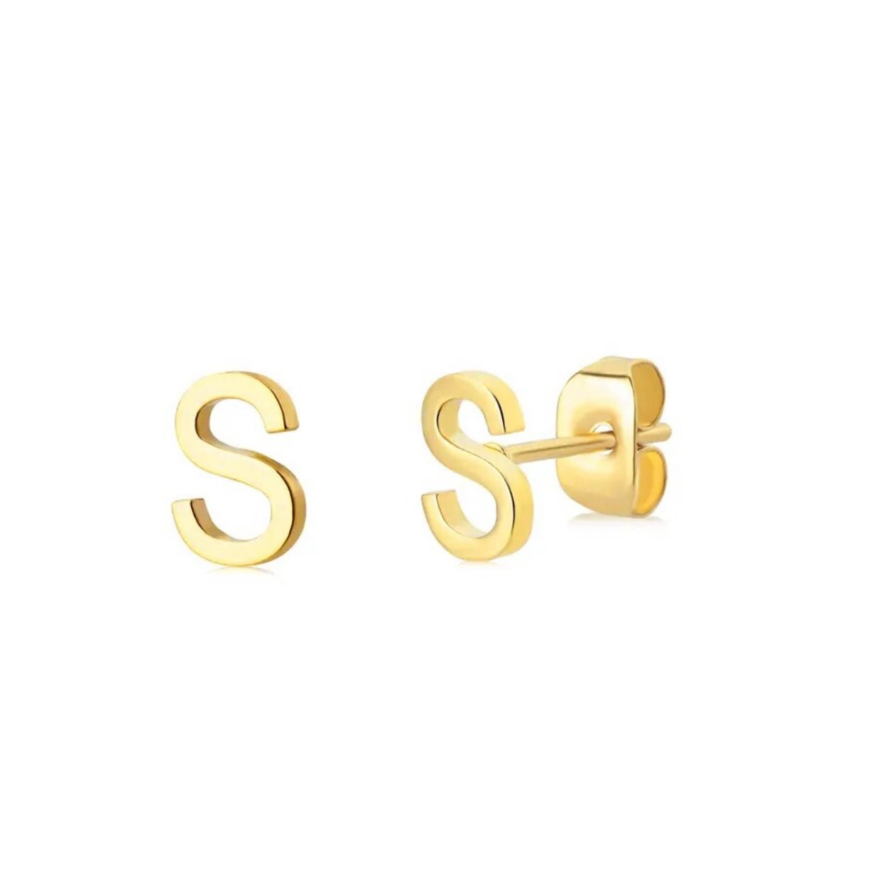 Initial Earrings - Luisa Luxe gold jewellery