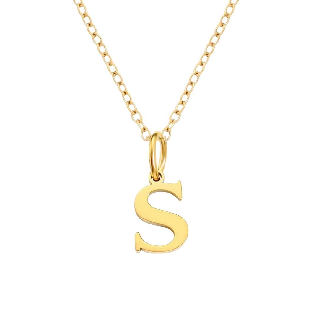 Initial Pendant Necklace - Luisa Luxe gold jewellery