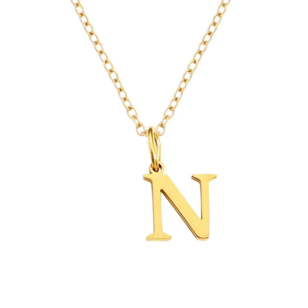 Initial Pendant Necklace - Luisa Luxe gold jewellery