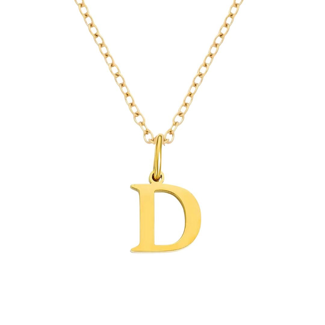 Initial Pendant Necklace - Luisa Luxe gold jewellery