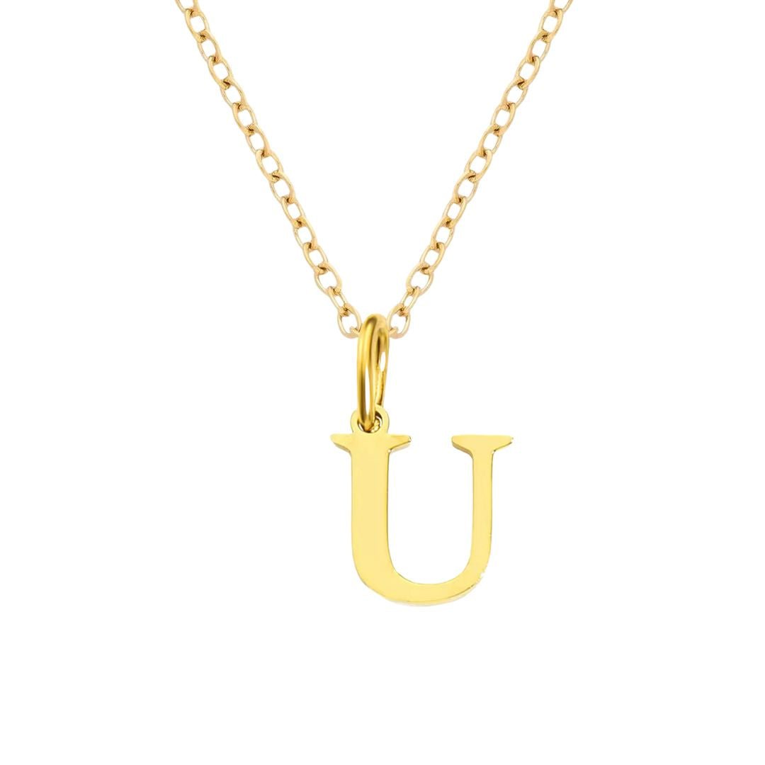 Initial Pendant Necklace - Luisa Luxe gold jewellery