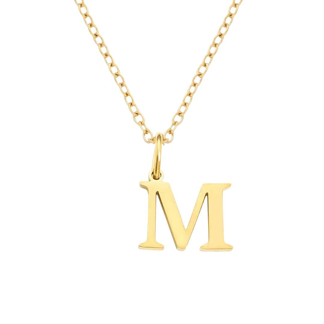 Initial Pendant Necklace - Luisa Luxe gold jewellery