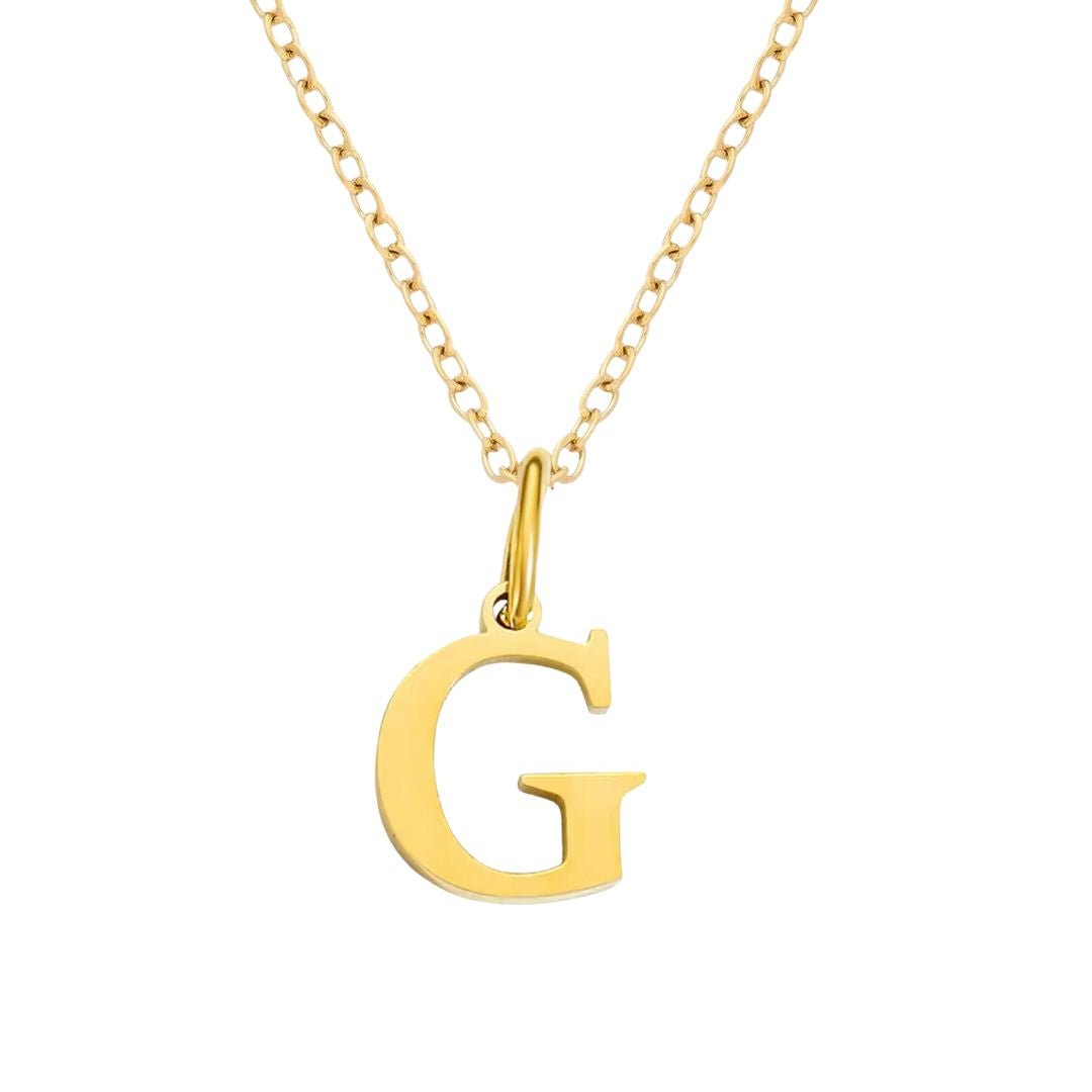Initial Pendant Necklace - Luisa Luxe gold jewellery