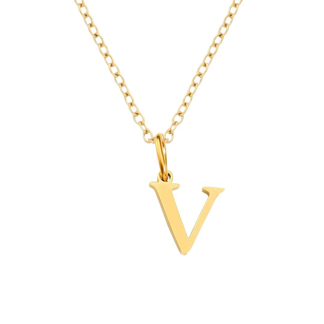 Initial Pendant Necklace - Luisa Luxe gold jewellery