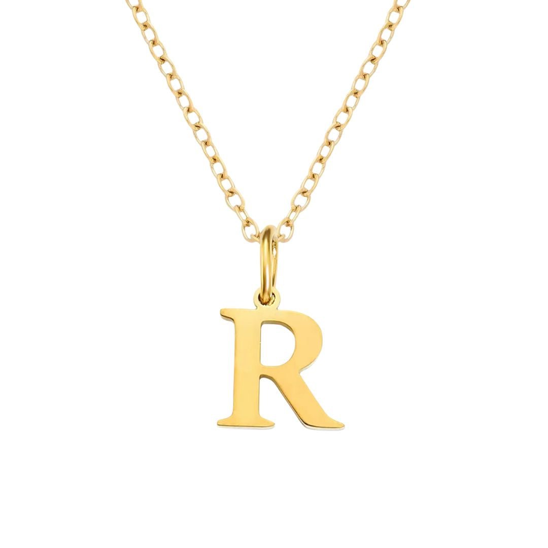 Initial Pendant Necklace - Luisa Luxe gold jewellery