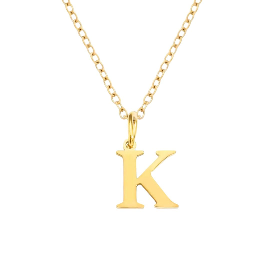 Initial Pendant Necklace - Luisa Luxe gold jewellery
