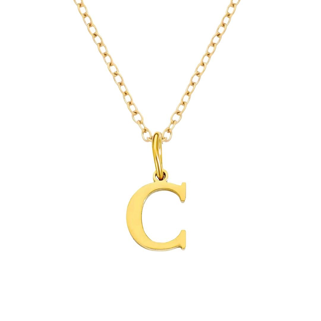 Initial Pendant Necklace - Luisa Luxe gold jewellery