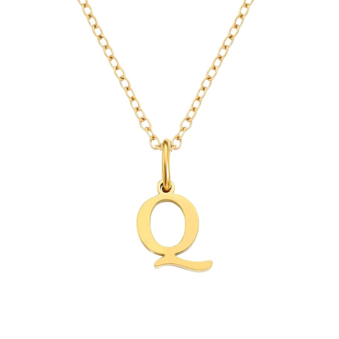 Initial Pendant Necklace - Luisa Luxe gold jewellery