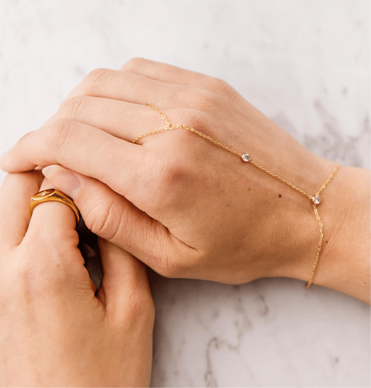 Ivy Hand Chain - Luisa Luxe gold jewellery