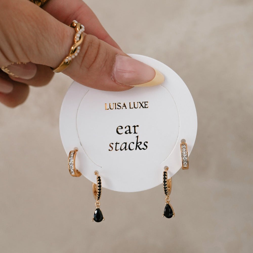 Jaz & Chey Earring Stack - Luisa Luxe gold jewellery