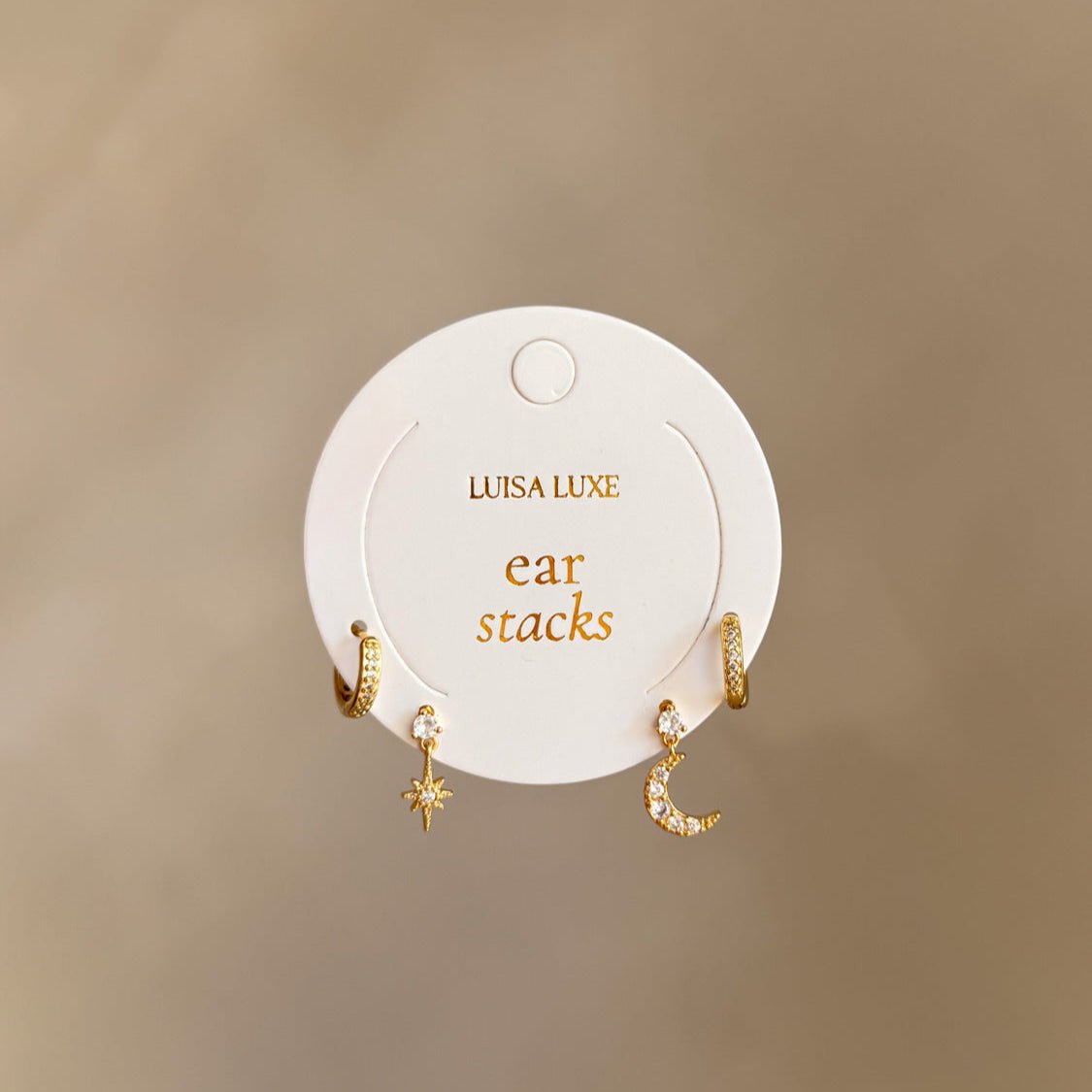Lia & Chey Earring Stack - Luisa Luxe gold jewellery