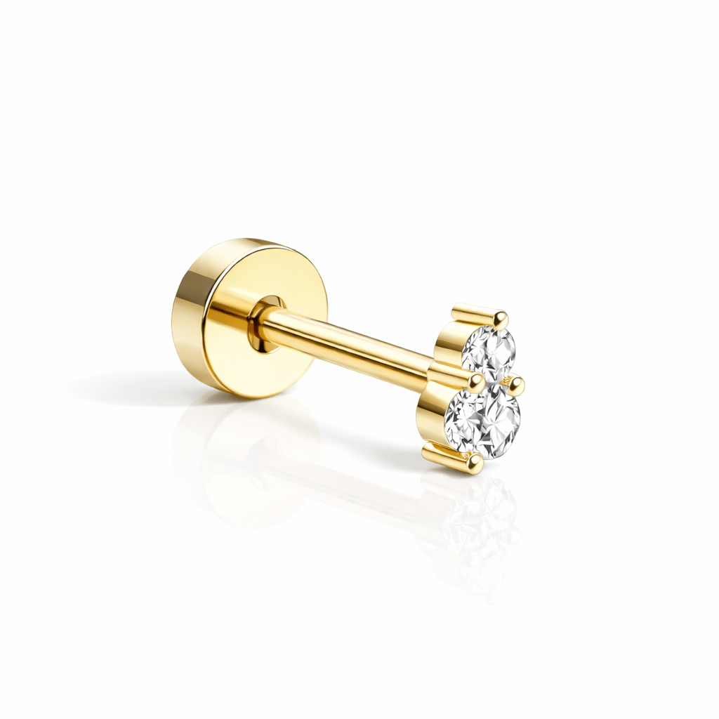 Lis Mini Flatback Earring - Luisa Luxe gold jewellery
