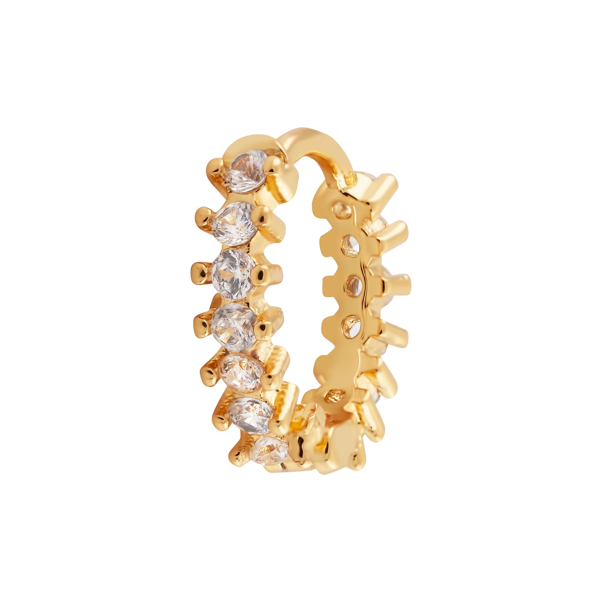 Lizzie Single Huggie - Luisa Luxe gold jewellery