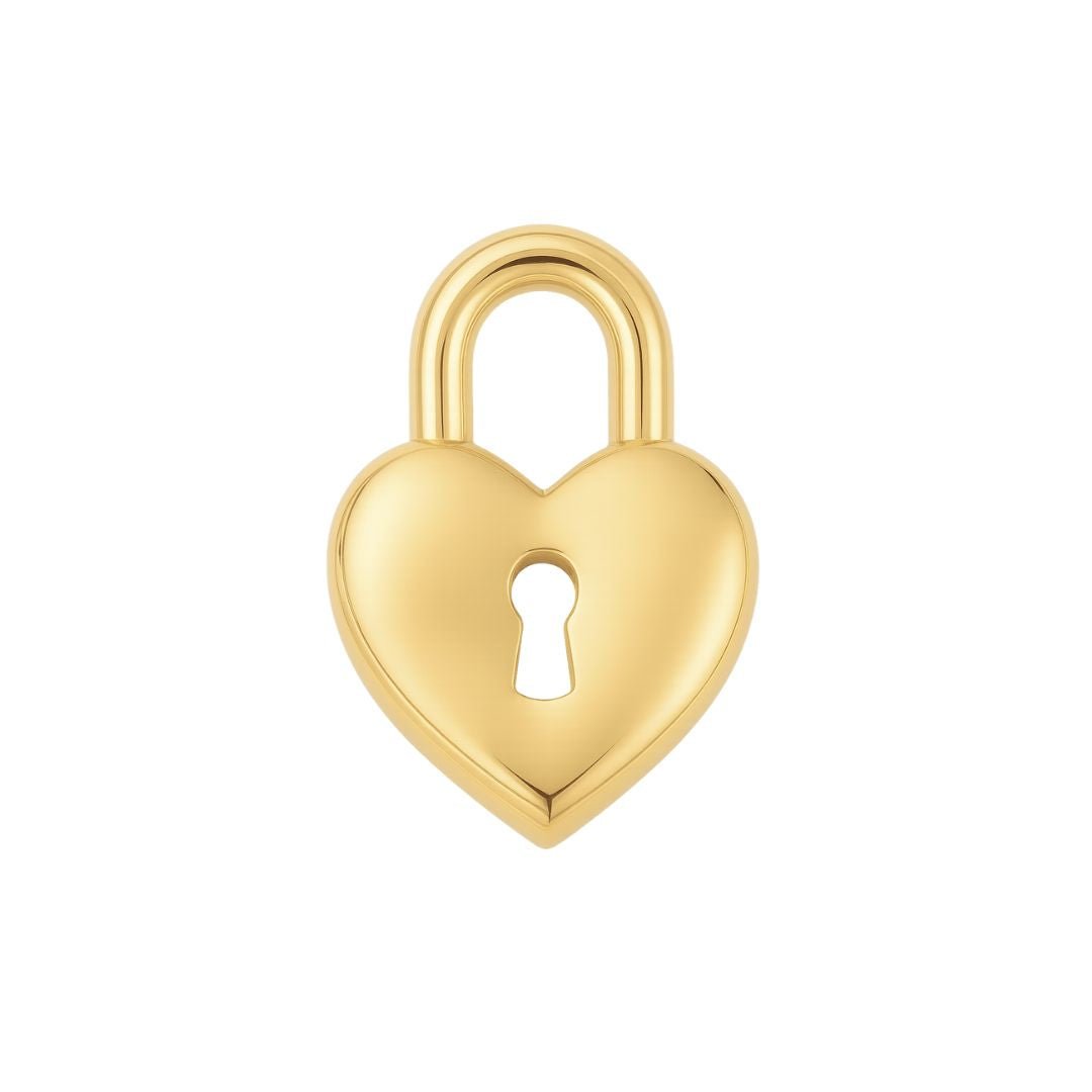 Locked Heart Charm - Luisa Luxe gold jewellery