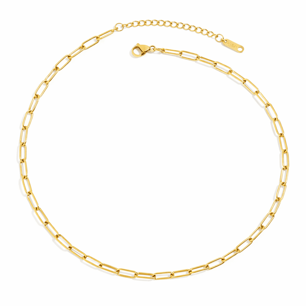 Midi Paperclip Necklace - Luisa Luxe gold jewellery