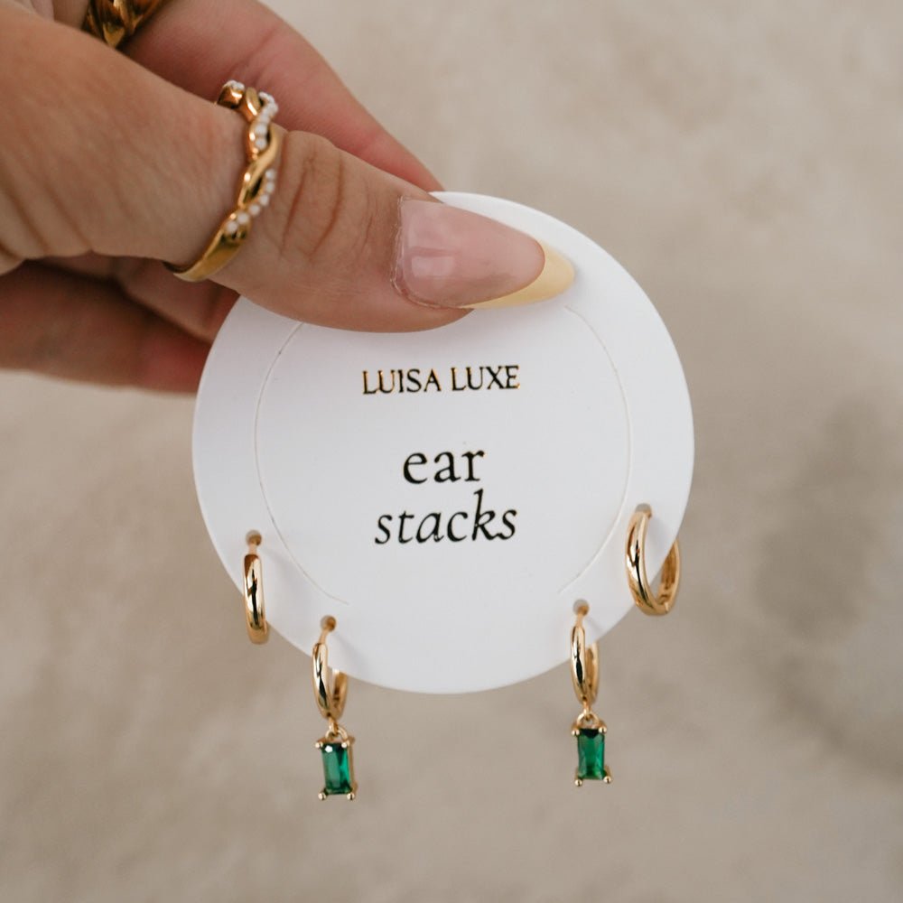 Mira & Dolly Earring Stack - Luisa Luxe gold jewellery