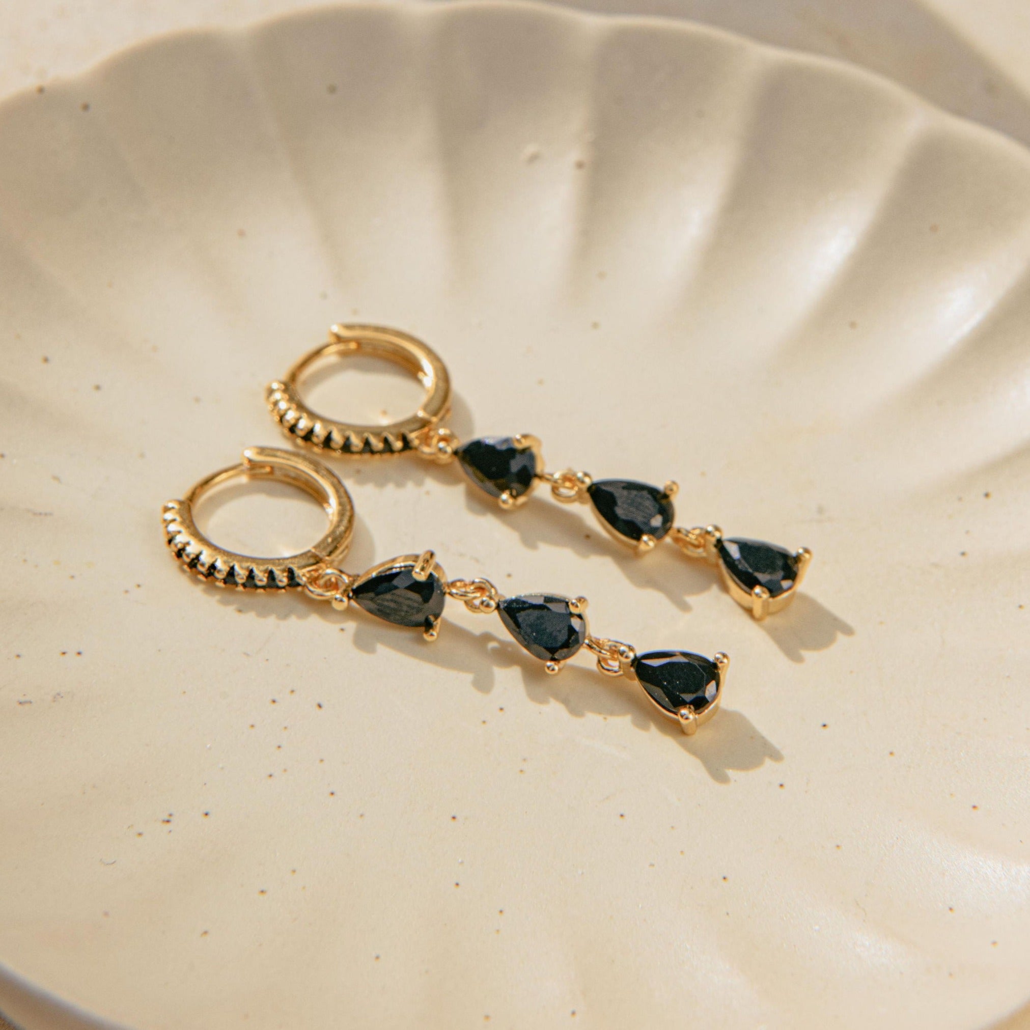 Noir Earrings - Luisa Luxe gold jewellery