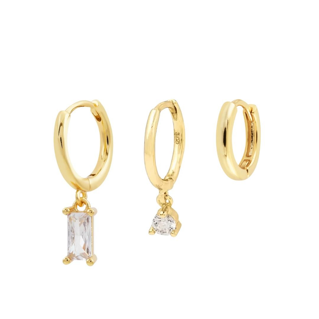 Olive, Aria & Dolly Earring Stack - Luisa Luxe gold jewellery