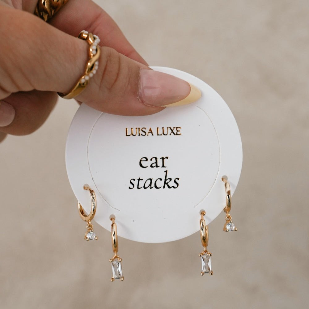 Olive & Aria Earring Stack - Luisa Luxe gold jewellery