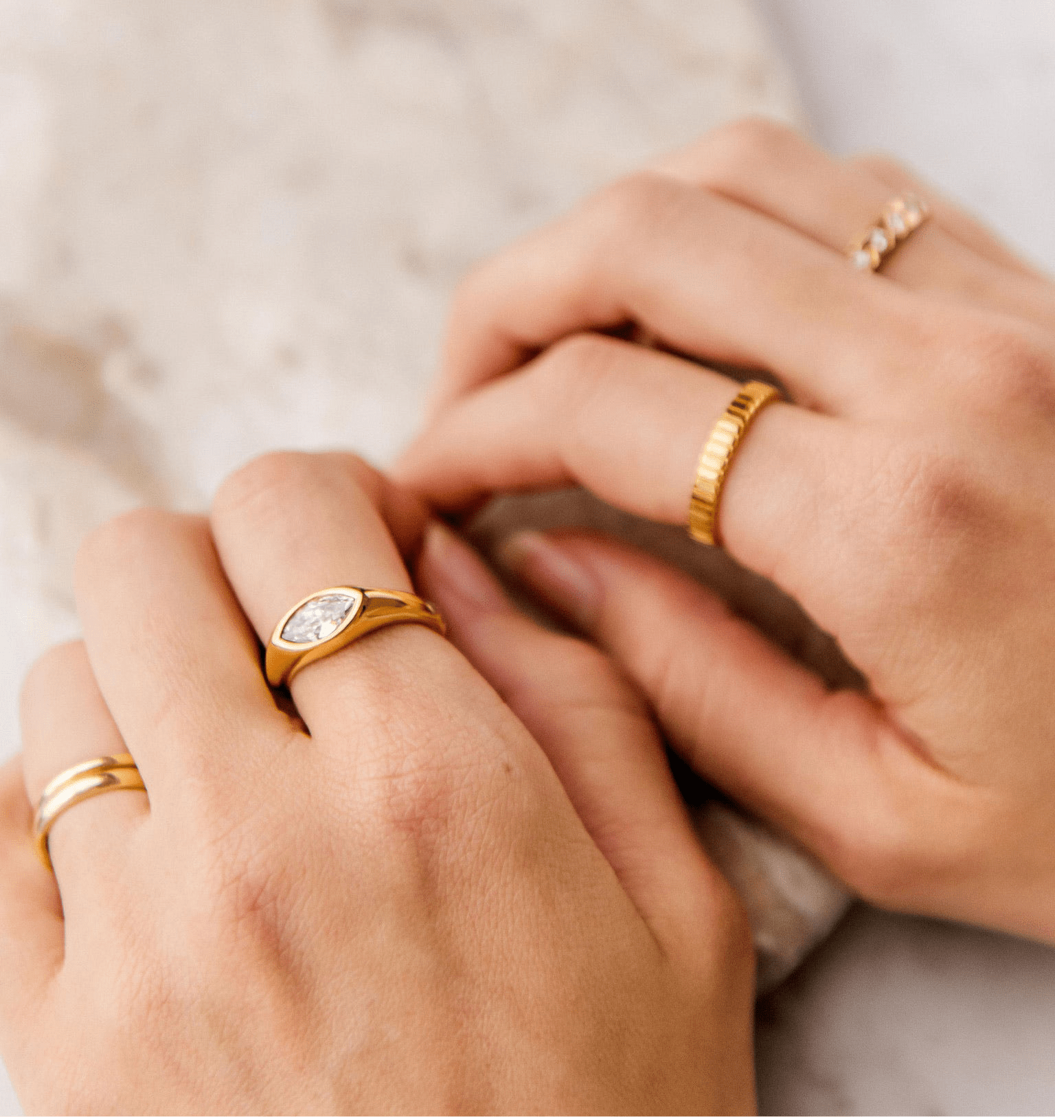 Olivia Ring - Luisa Luxe gold jewellery