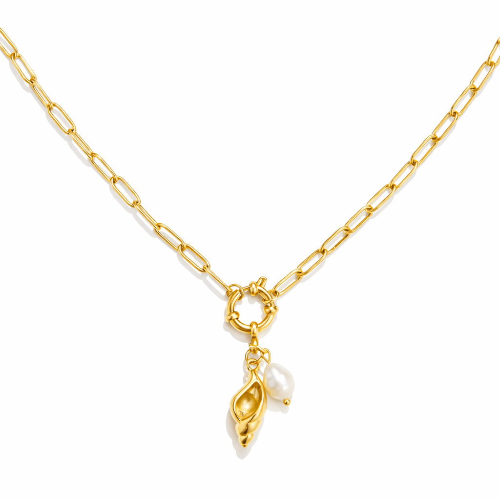 Paperclip Pendant Necklace - Luisa Luxe gold jewellery